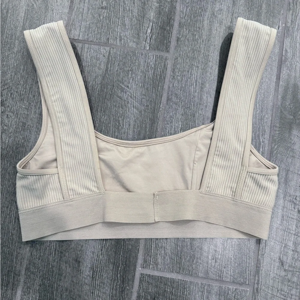 Frankies‎ Bikini Ribbed Size Large Tan/nude Color